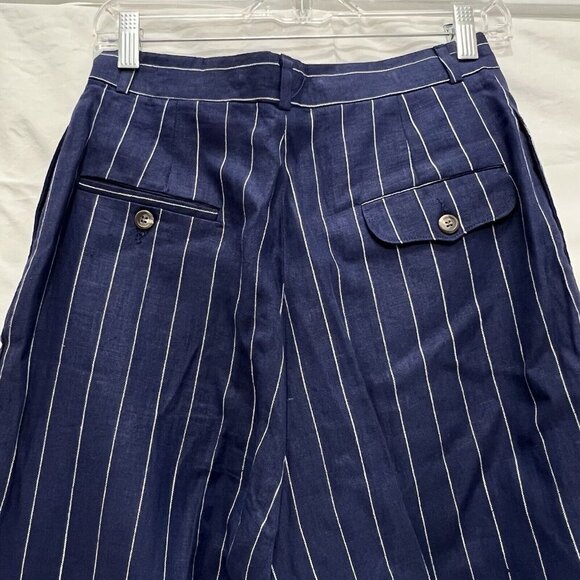 *SOLD*Ralph Lauren Blue Pinstriped Linen Women 2 Piece Suit USA Blue Label VTG - Picture 13 of 16